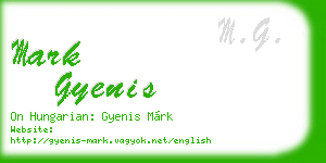 mark gyenis business card