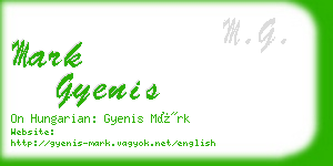 mark gyenis business card